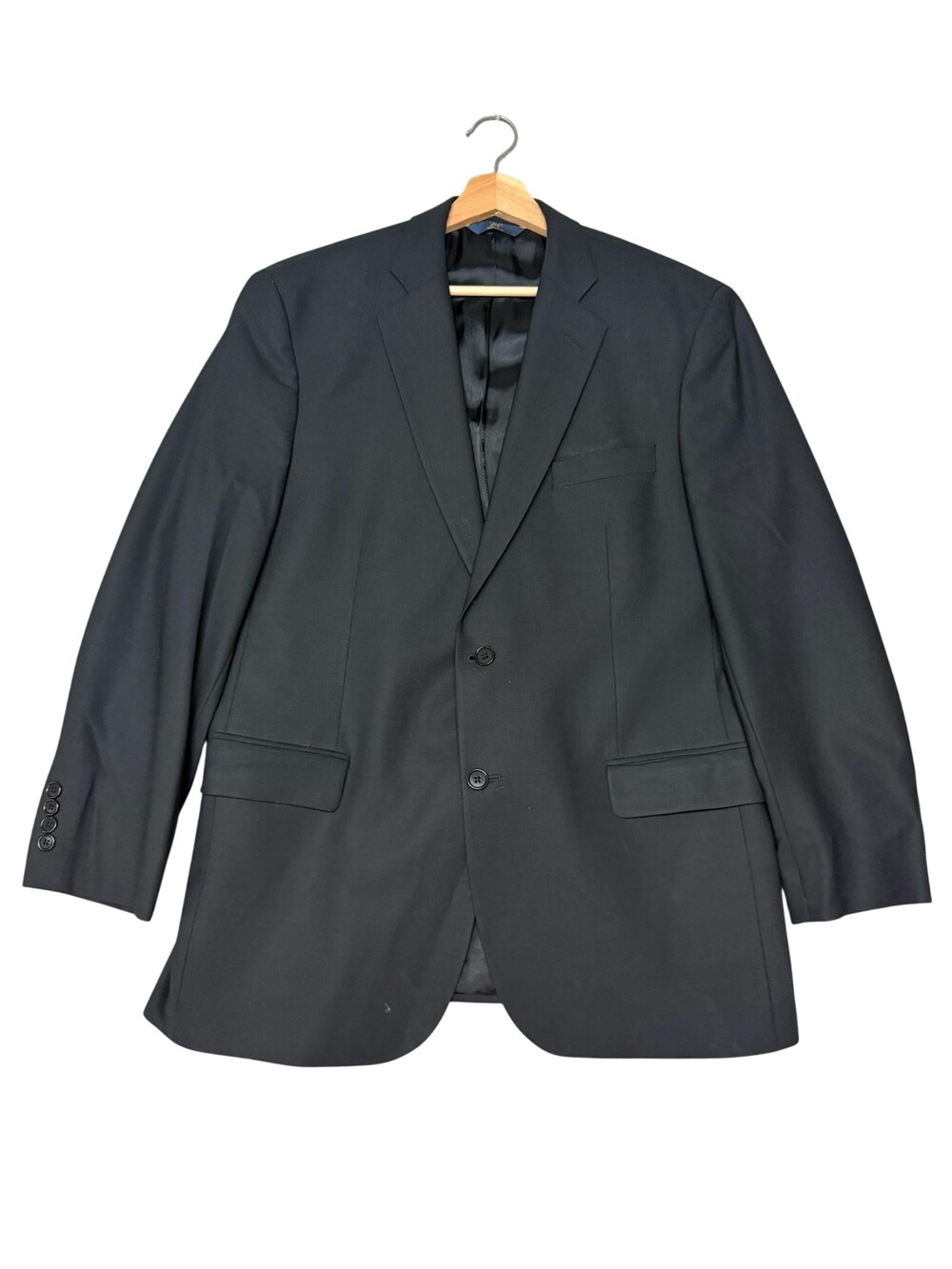 Brooks Brothers Suit Jacket Mens Size 44 Black Wool Stretch 2 Button Blazer 346